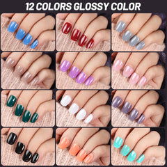 Teenitor ongles press-on glossy avec fini brillant prêt à appliquer.