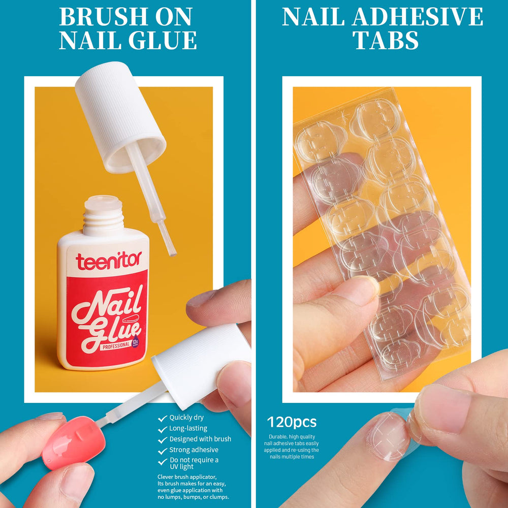 Lime à ongles et outils inclus pour ajuster la forme et la taille.
