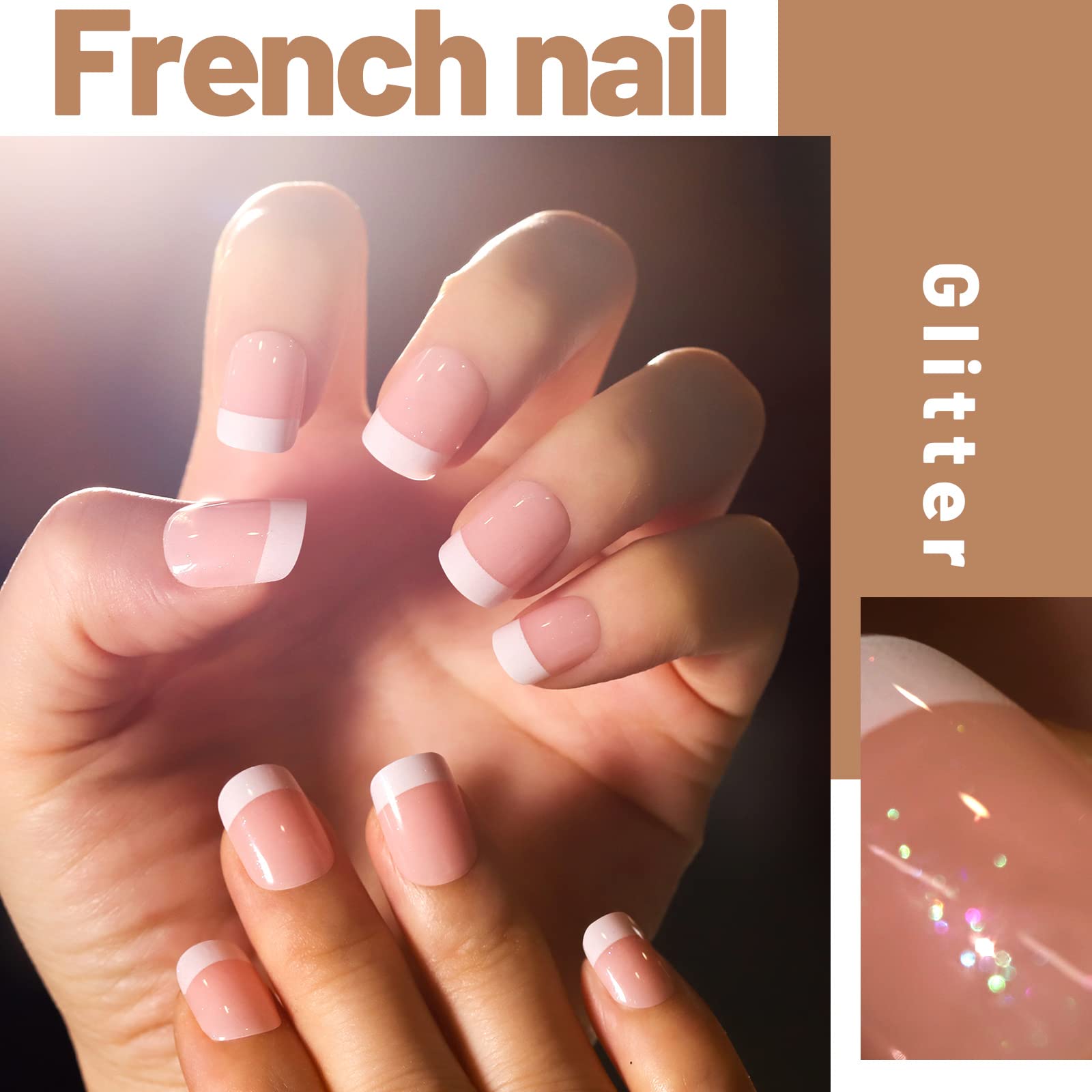 Teenitor ongles paillettes brillants pour une touche festive.