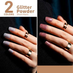 Ongles Teenitor avec paillettes glitter pour une touche festive.