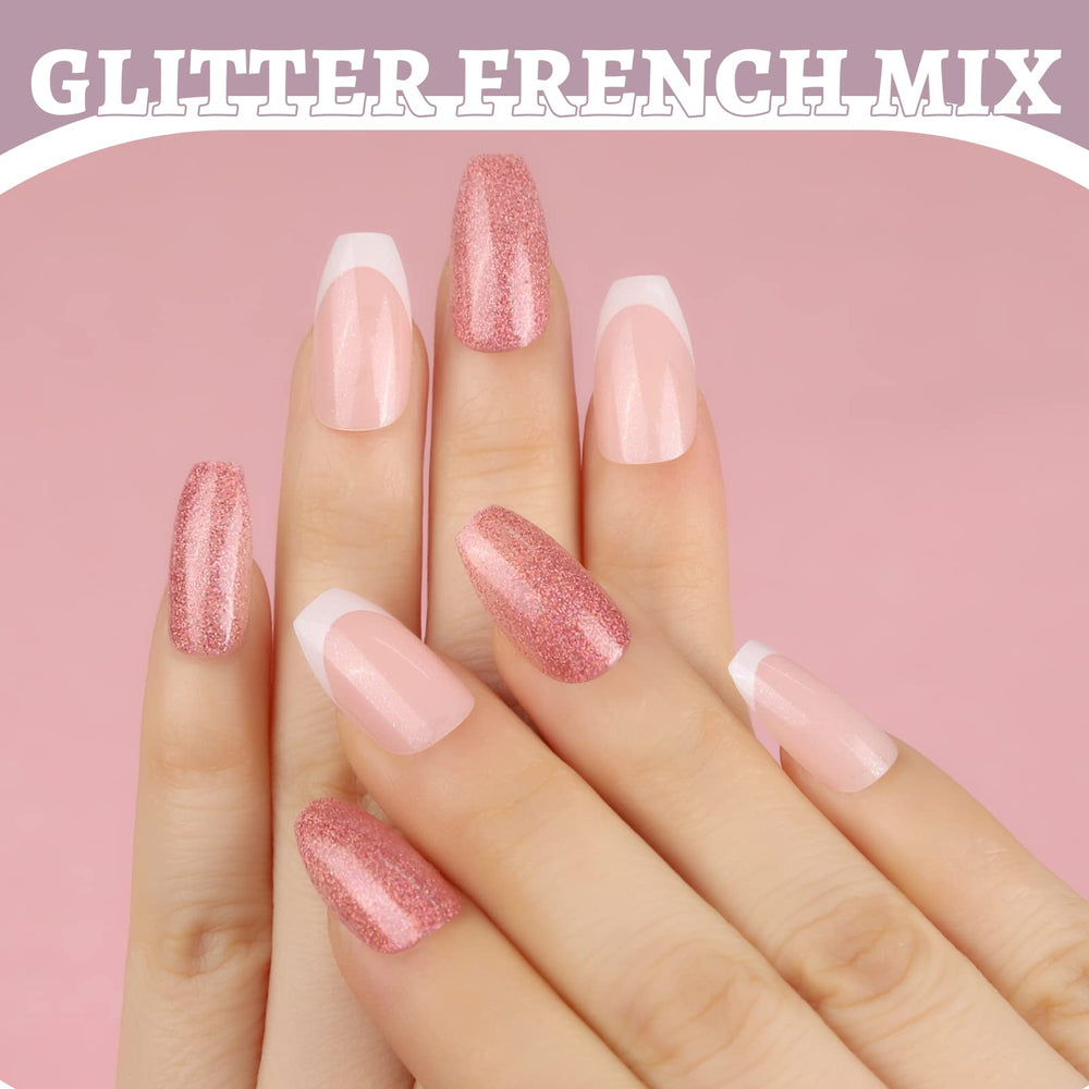 Ongles press-on Teenitor lime 100-180 grilles – fichier et lime inclus pour la préparation.