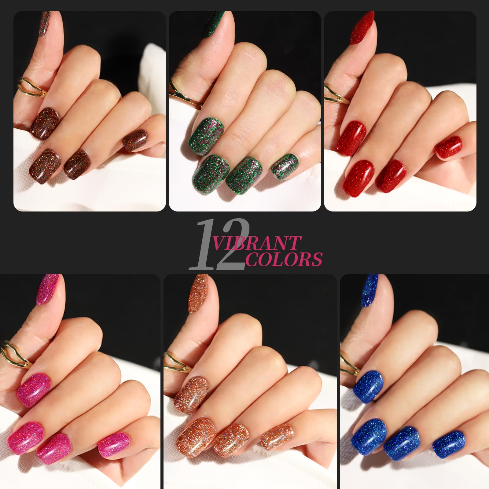 Ongles Teenitor à pression, 12 tailles pour un ajustement confortable.