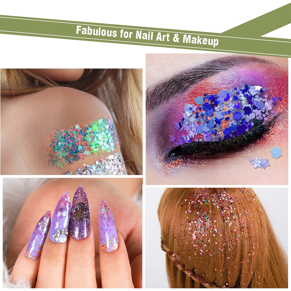 Paillettes Teenitor dans les cheveux pour une brillance lumineuse et glamour.