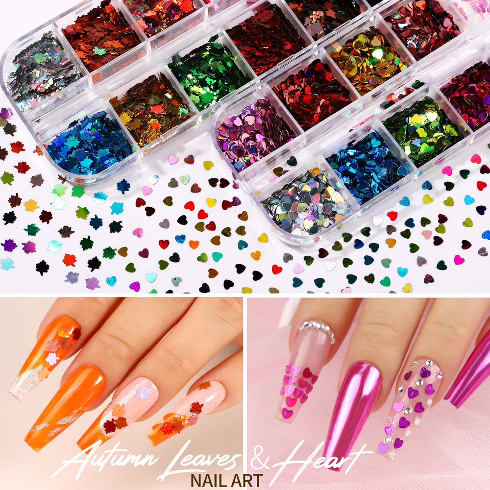 Paillettes étoiles confettis Teenitor, designs festifs pour ongles uniques.