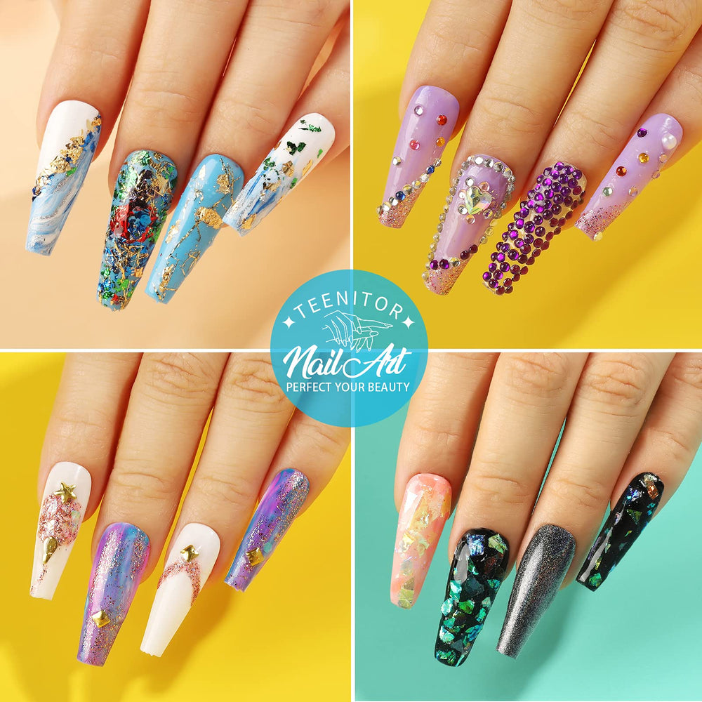 Teenitor paillettes foil, six couleurs pour fini brillant et multidimensionnel.