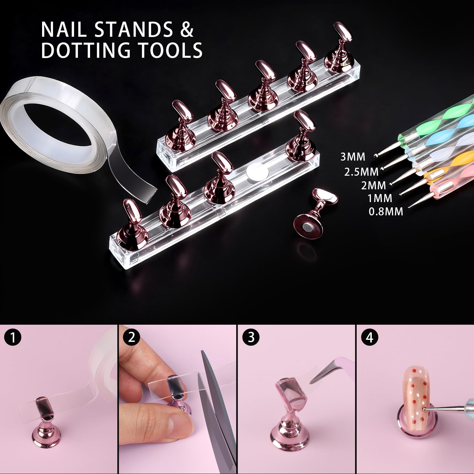 Teenitor perles blanches et dorées pour accents élégants sur ongles.