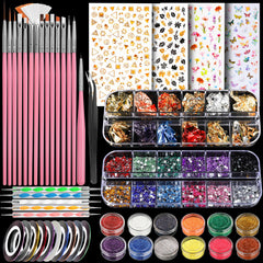 Pinceaux Teenitor pour dessins précis sur ongles, idéal pour débutants.