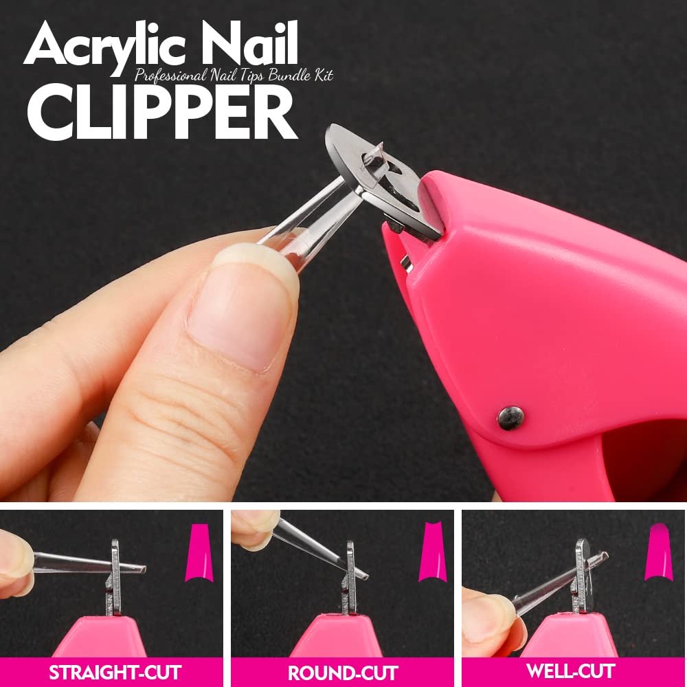 Teenitor Pinces à Ongles Acryliques, coupe nette pour obtenir la longueur désirée.