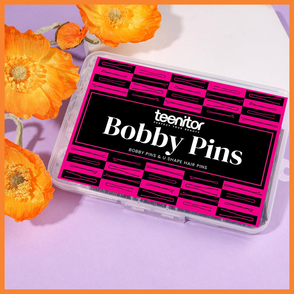 Pinces bun brunes Teenitor 2 pouces pour chignons rapides.