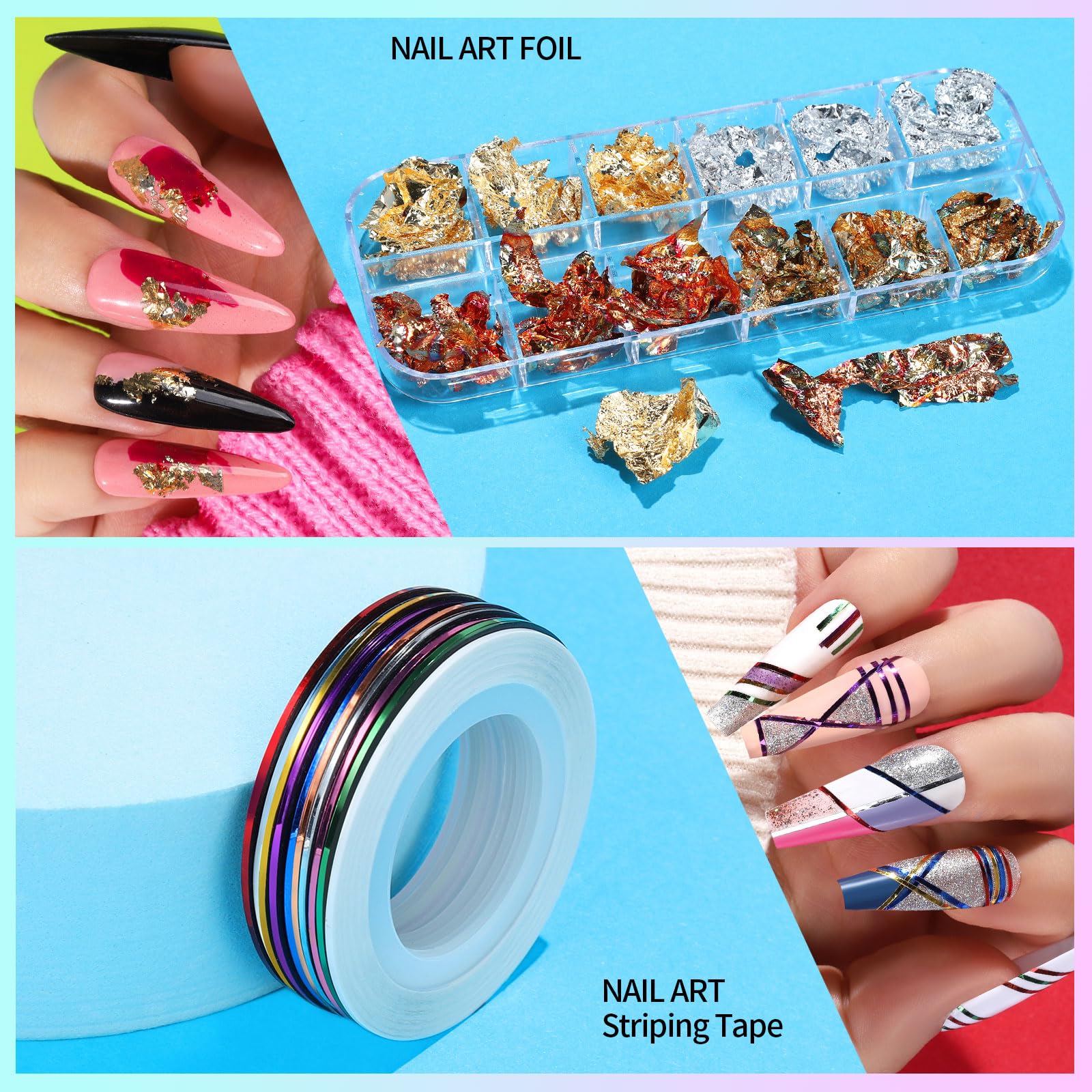 Teenitor rubans striping: lignes nettes en dix couleurs.