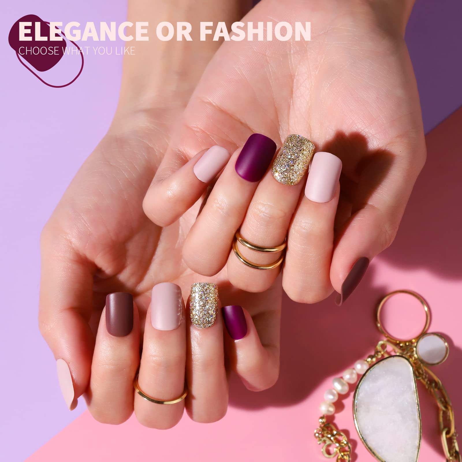 Teenitor salon-style French glitter nails for chic DIY upgrades.