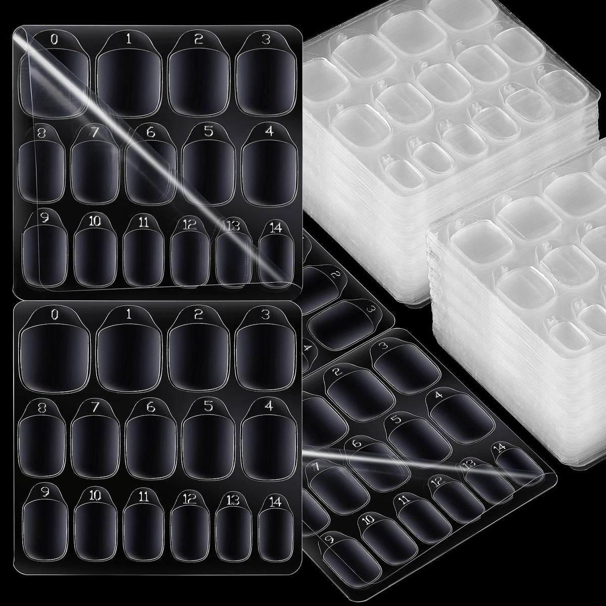 Teenitor tampons adhesifs ongles 1500pcs : pose rapide sans degats