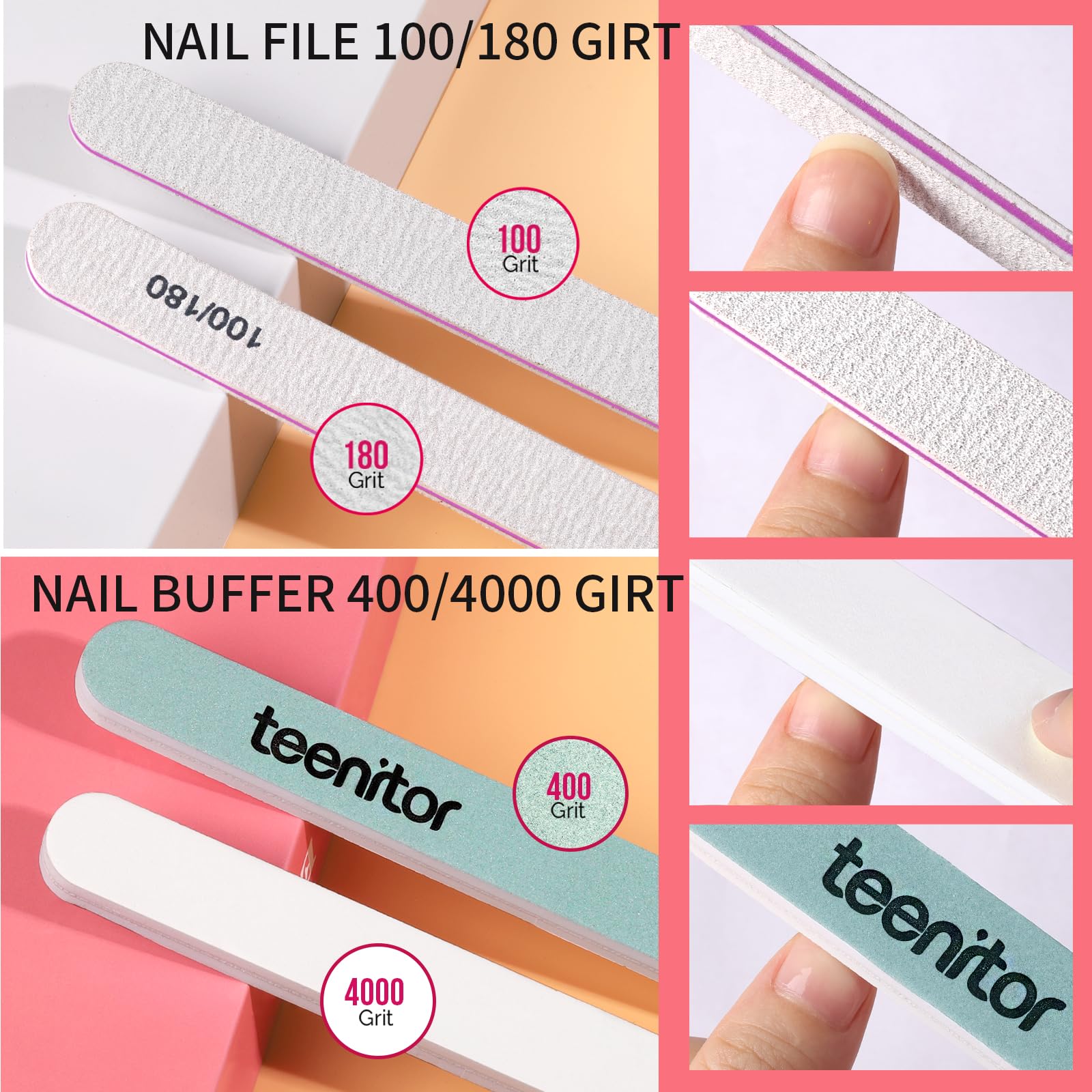 Teenitor tips numérotés NO0 à NO9, sélection facile des tailles.