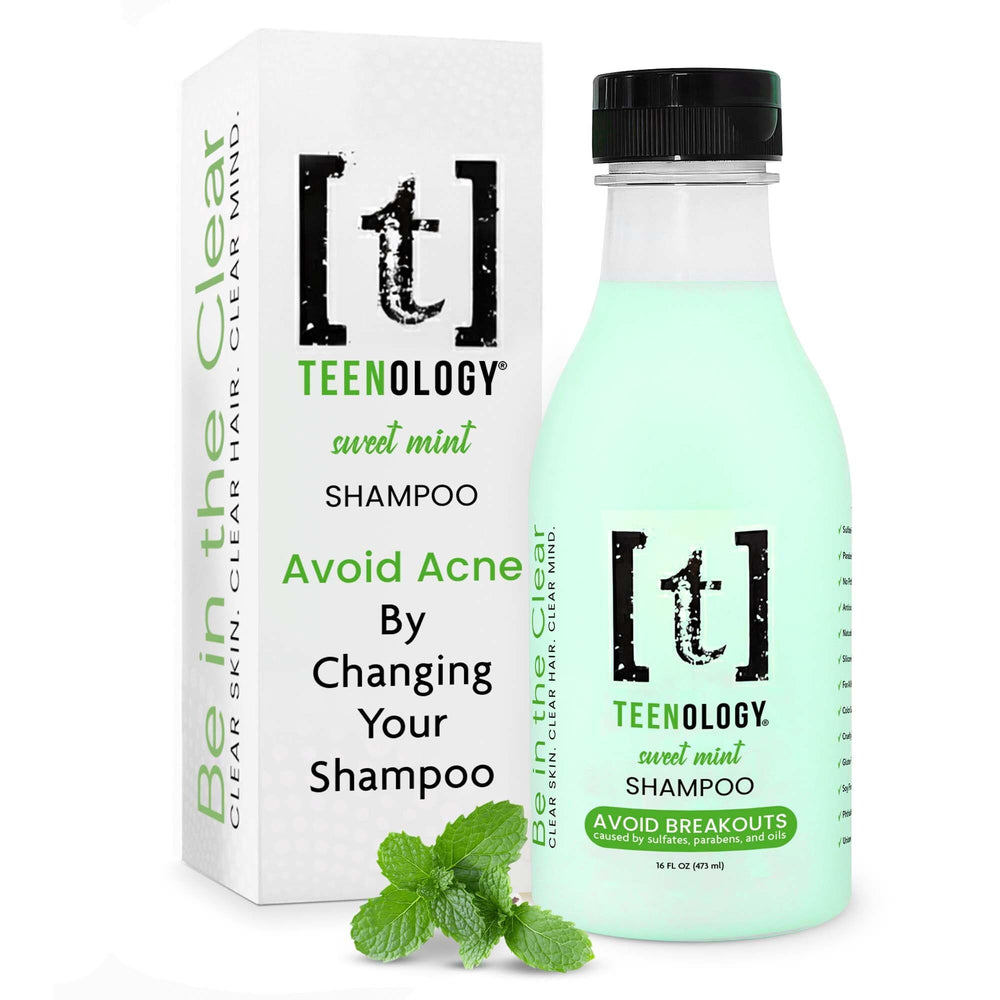 Teenology Shampoing Teen Menthe – bouteille rafraîchissante pour cheveux et peau propres.
