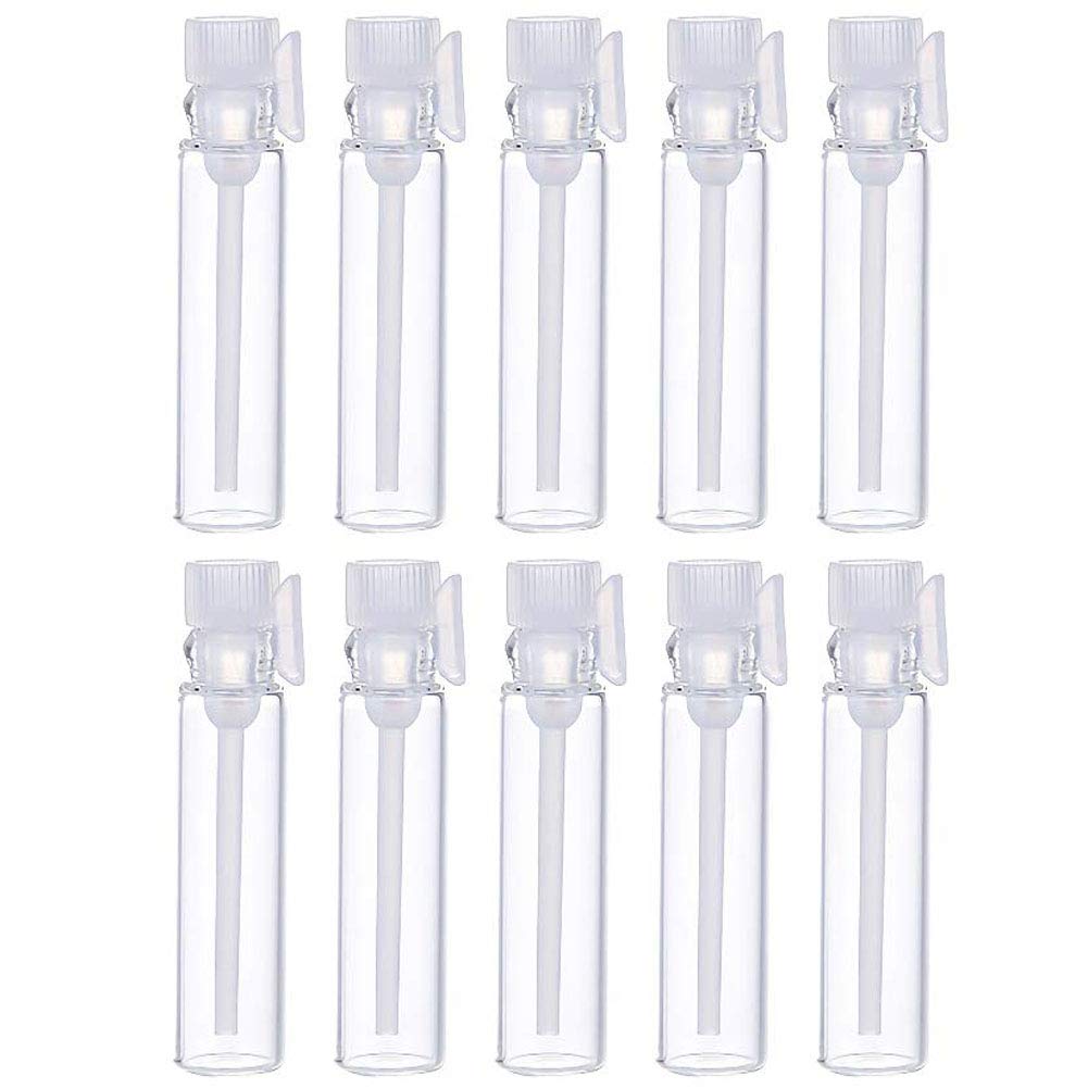 Teensery bouteille échantillon en verre 1ml avec capuchon clair, idéale pour voyage.