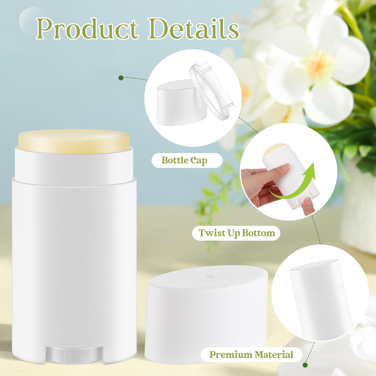 Teenyyou emballage plastique oval pour remplissage par le bas, sûr et pratique