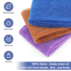 Texture nylon exfoliant doux Tegeme pour peau nette et fraîche