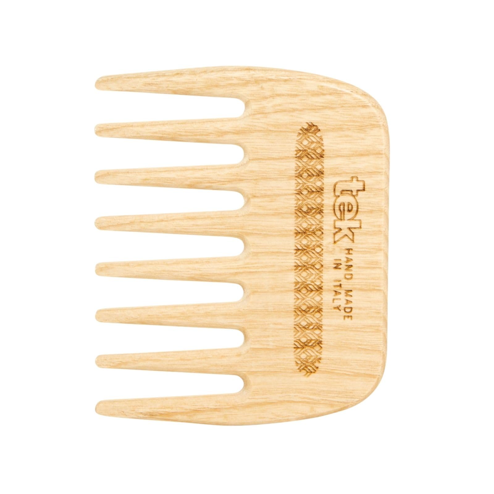 TEK peigne bois frêne naturel dents larges arrondies, démêlage en douceur.