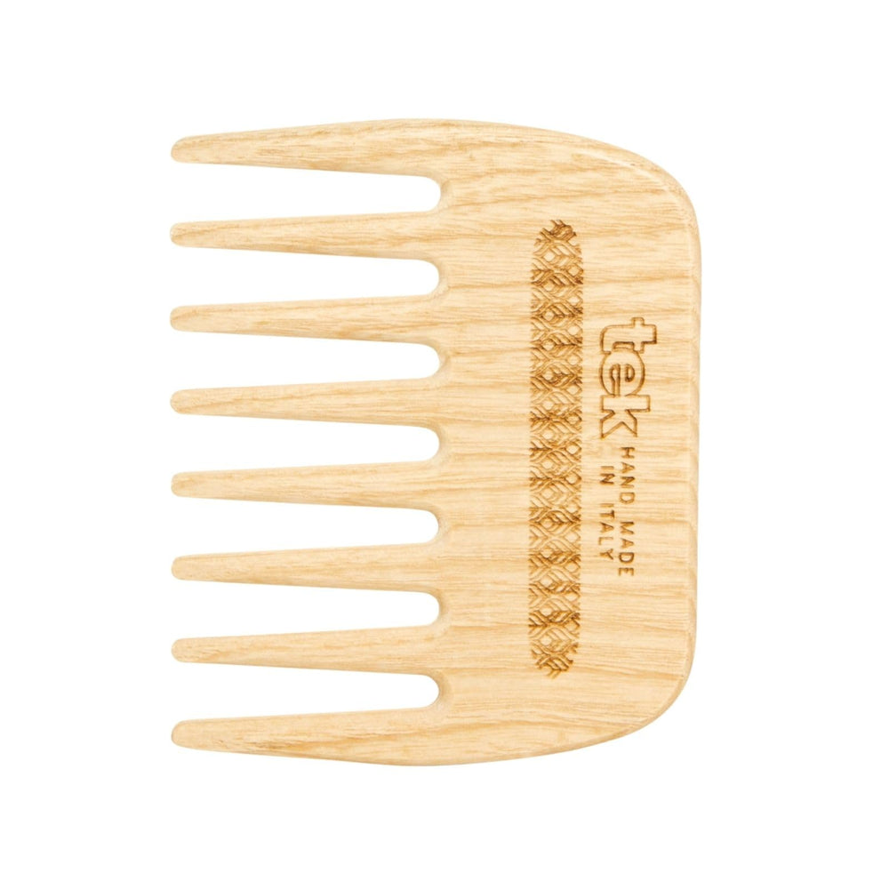 TEK peigne bois frêne naturel dents larges arrondies, démêlage en douceur.