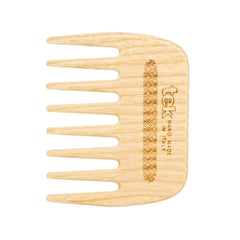 TEK peigne bois frêne naturel dents larges arrondies, démêlage en douceur.
