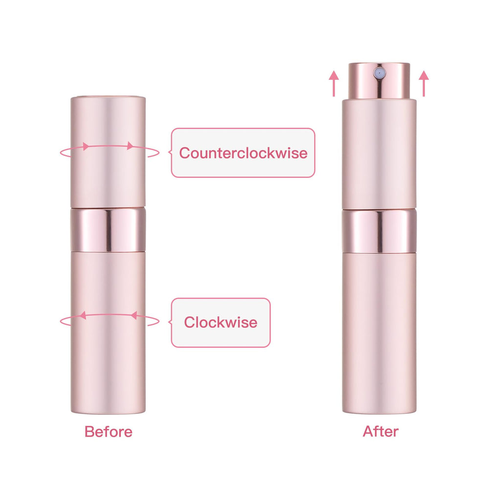 Tekson mini-bouteille parfum rouge en aluminium, compact et durable.
