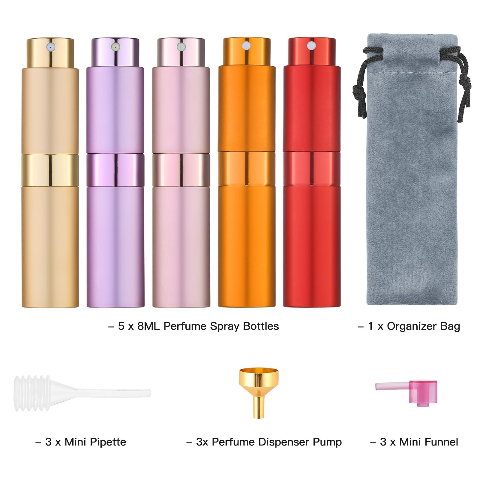 Tekson atomiseur portable, idéal pour le sac à main et les voyages.