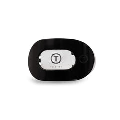 TeLETIES attache-cheveux plat rond noir, maintien sûr sans glisser.