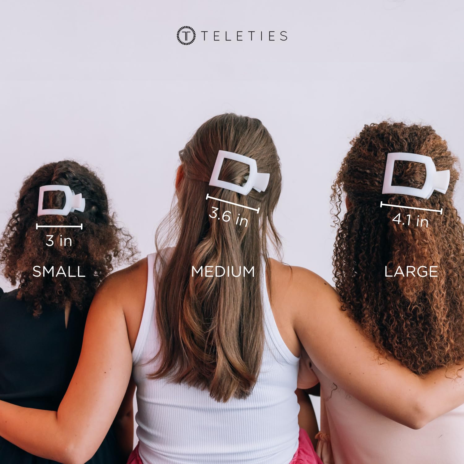 Teleties clip carré plat tortue, style discret et maintien sûr