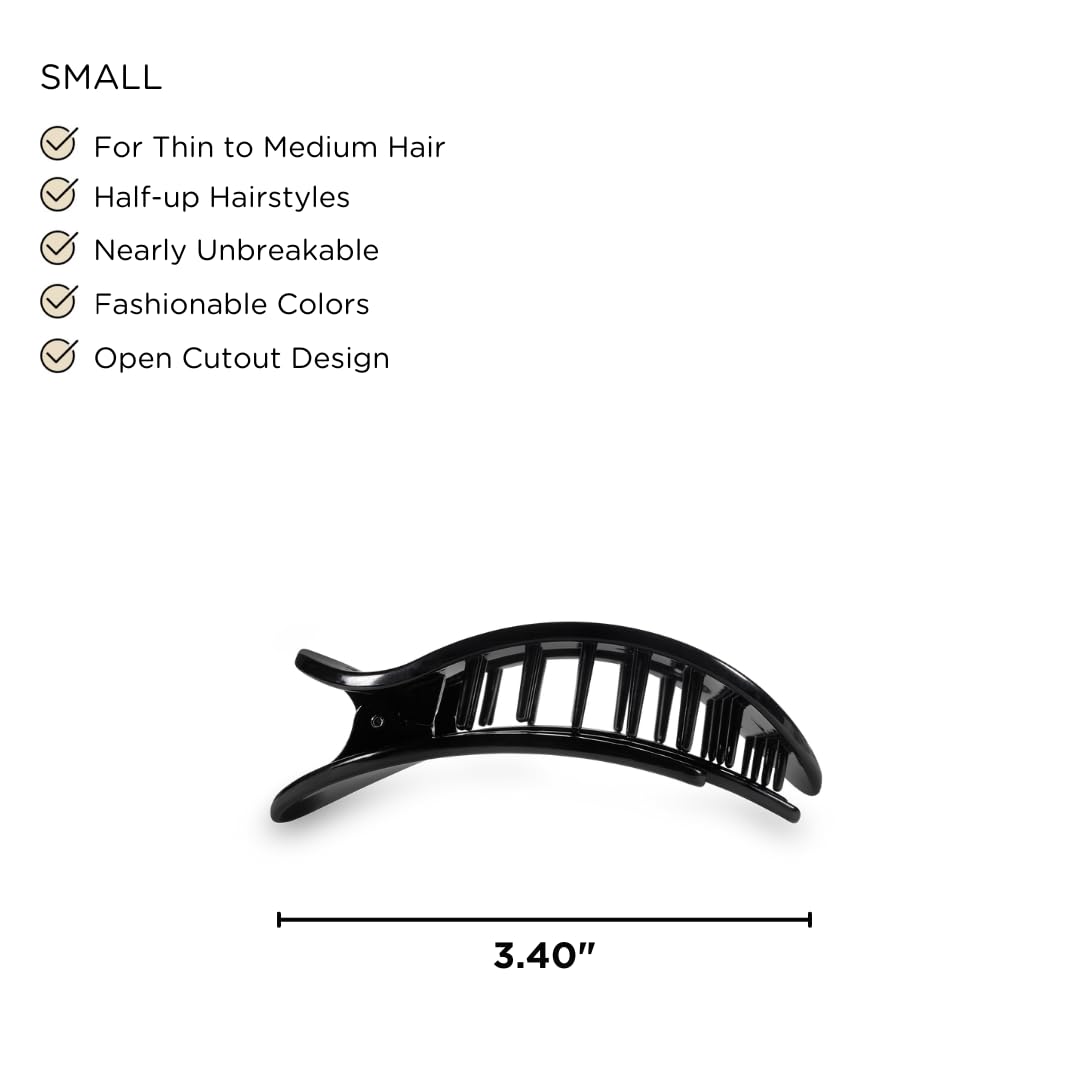 TeLETIES dents flexibles de l'attache-cheveux plat, flexibilité durable pour styles variés.