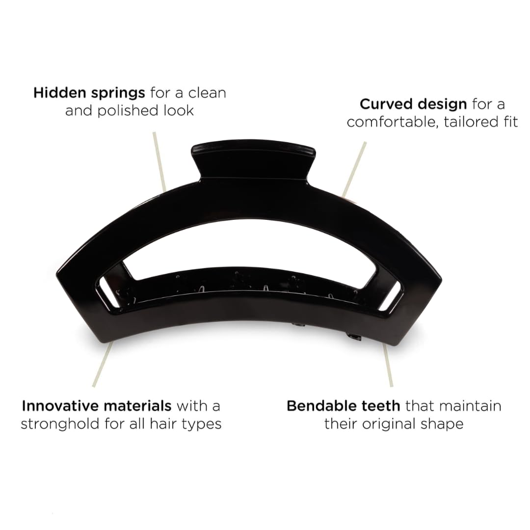 Teleties grande dents flexibles maintiennent les cheveux sans accrocher.
