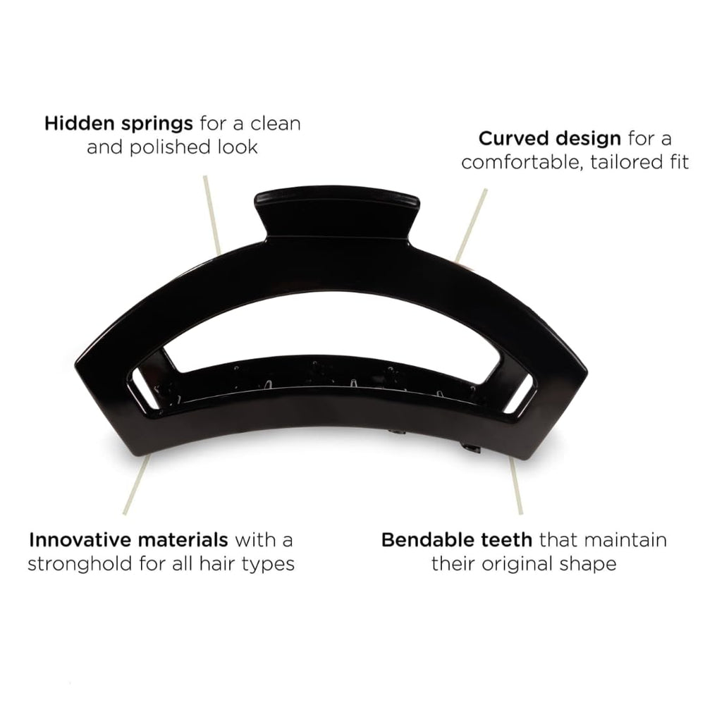 Teleties grande dents flexibles maintiennent les cheveux sans accrocher.