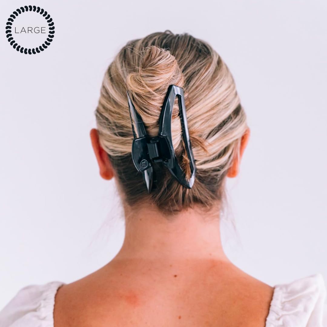 Teleties grande prise ferme assure un maintien fiable sur cheveux épais.