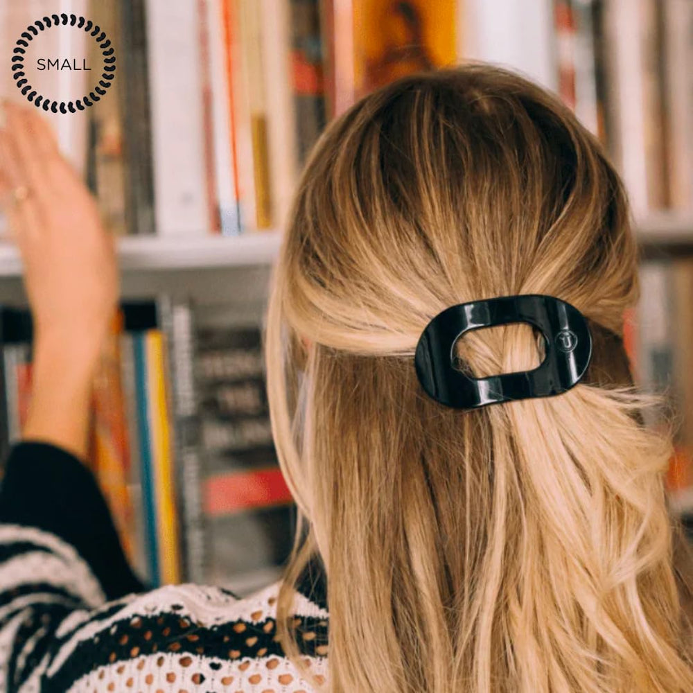 TeLETIES attache-cheveux plat rond, trois tailles adaptées.