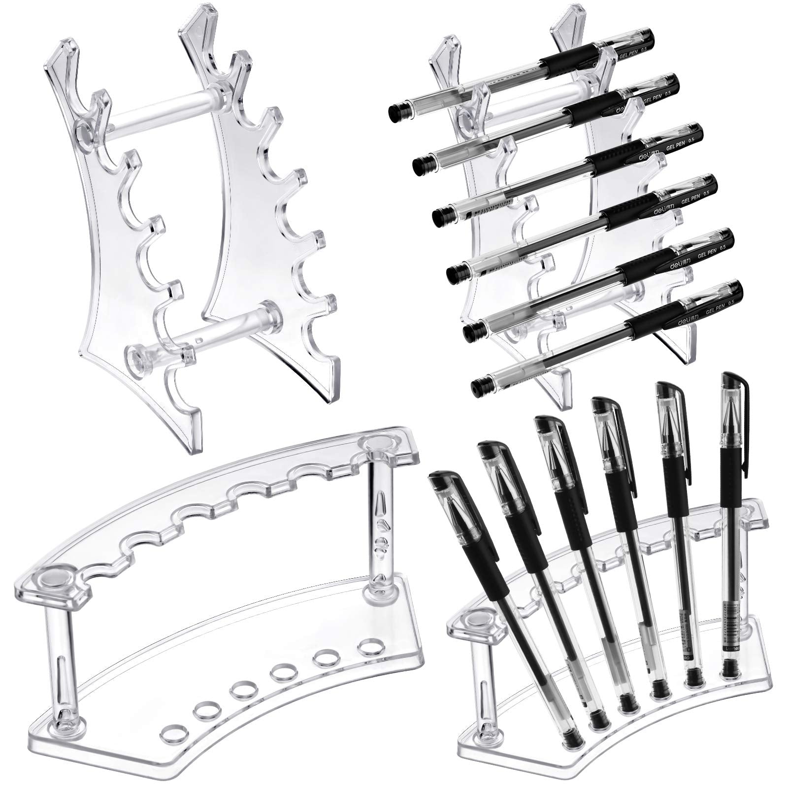 Porte-stylo Teling en acrylique avec 6 niveaux, présentation claire.