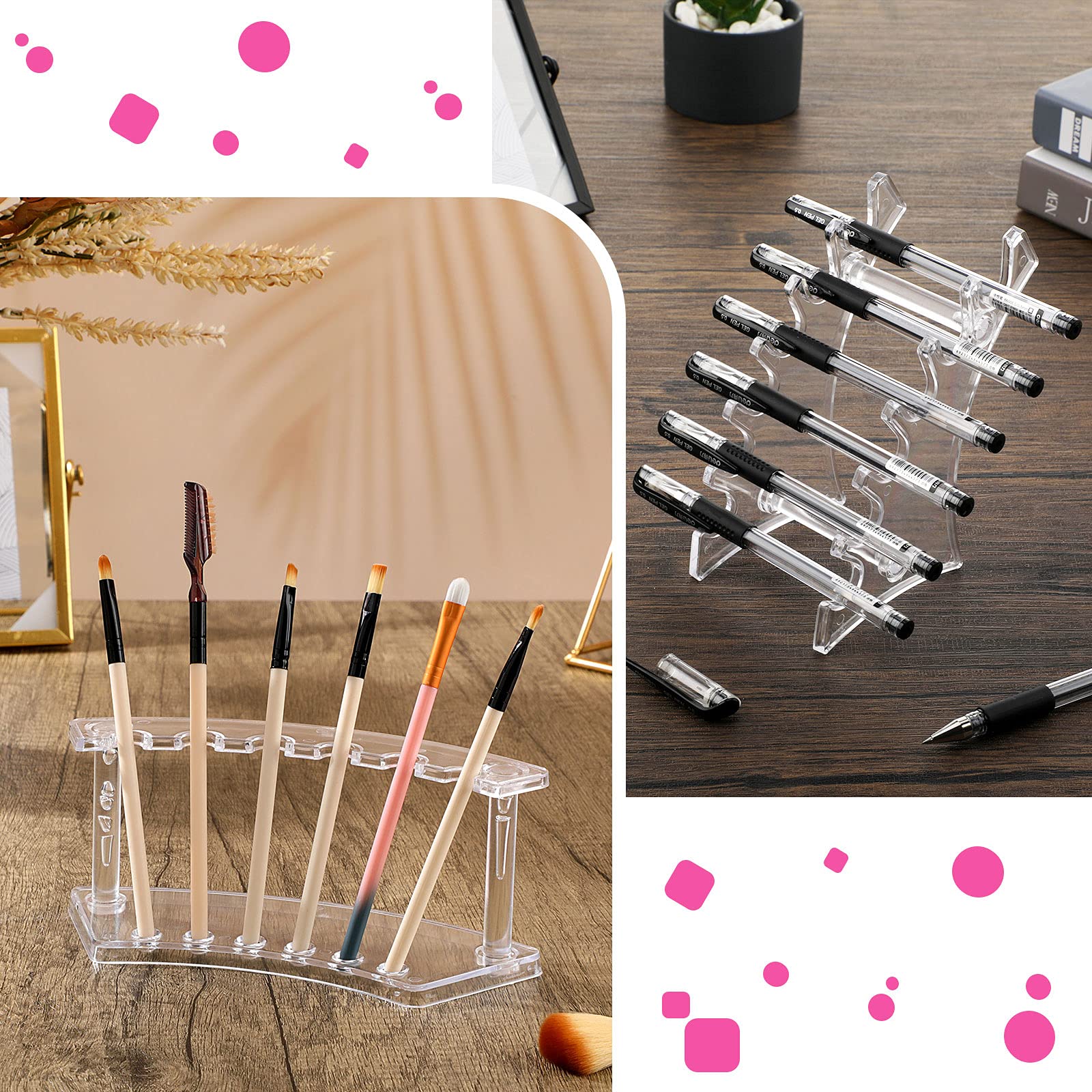 Etagere stylo en acrylique Teling, gain de place sur le bureau.