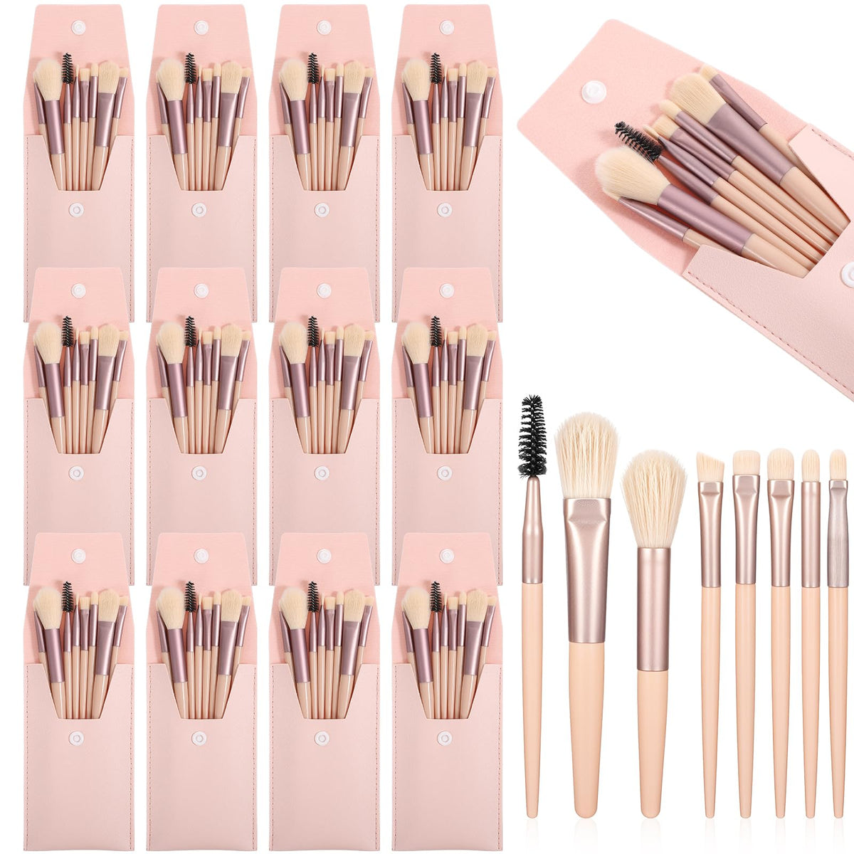 Telooco ensemble pinceaux maquillage voyage douze pinceaux pratique et complet pour partir léger