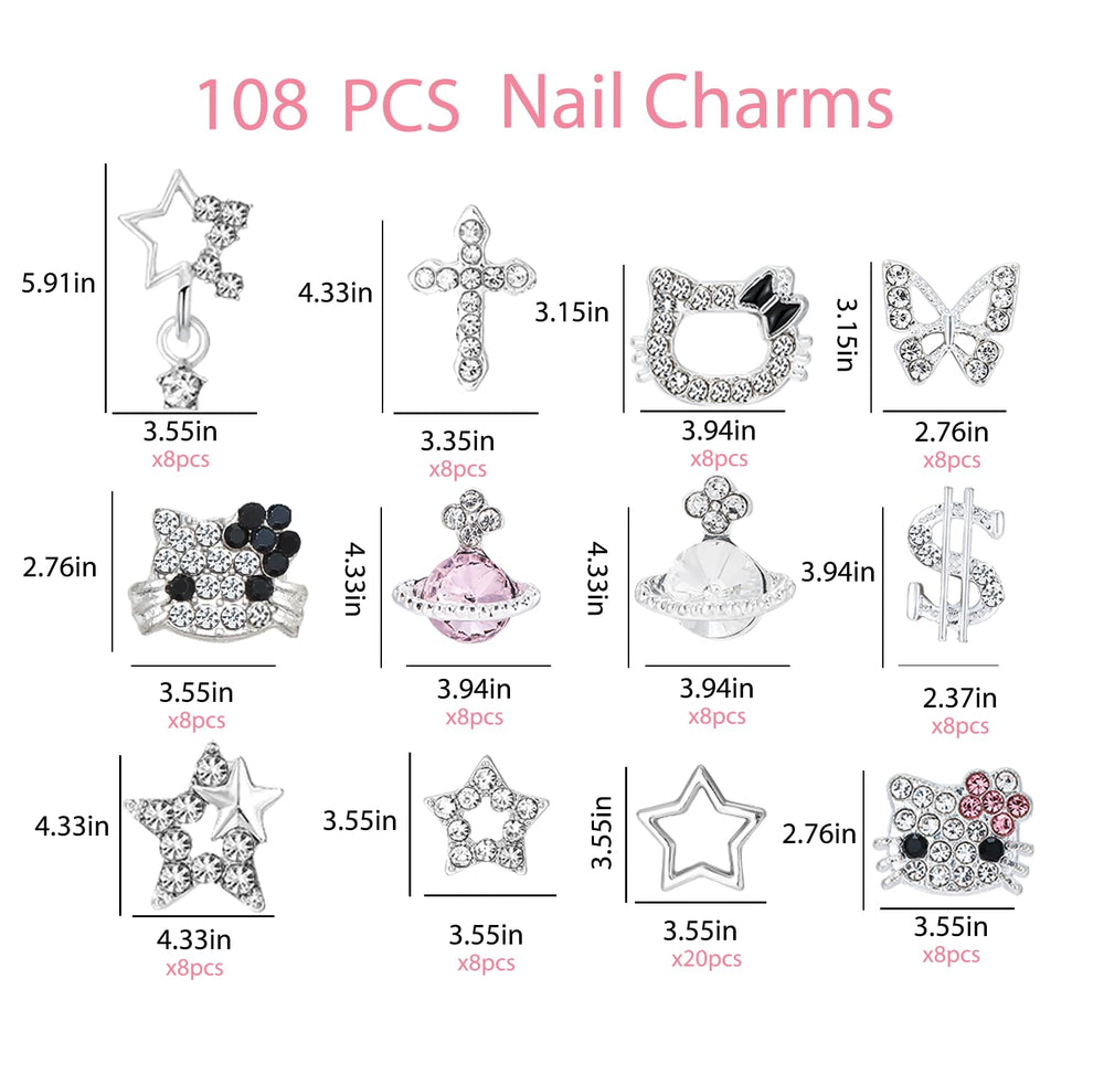 TemBelle accessoires ongles 3D Y2K brillants pour designs étincelants.