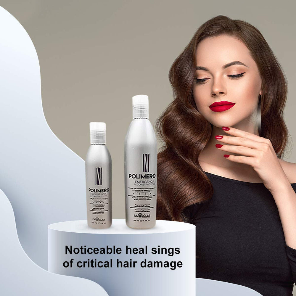 Tempo Cosmetics Labs polimère d’urgence reconstructeur — résultat visible sur les cheveux instantanément.