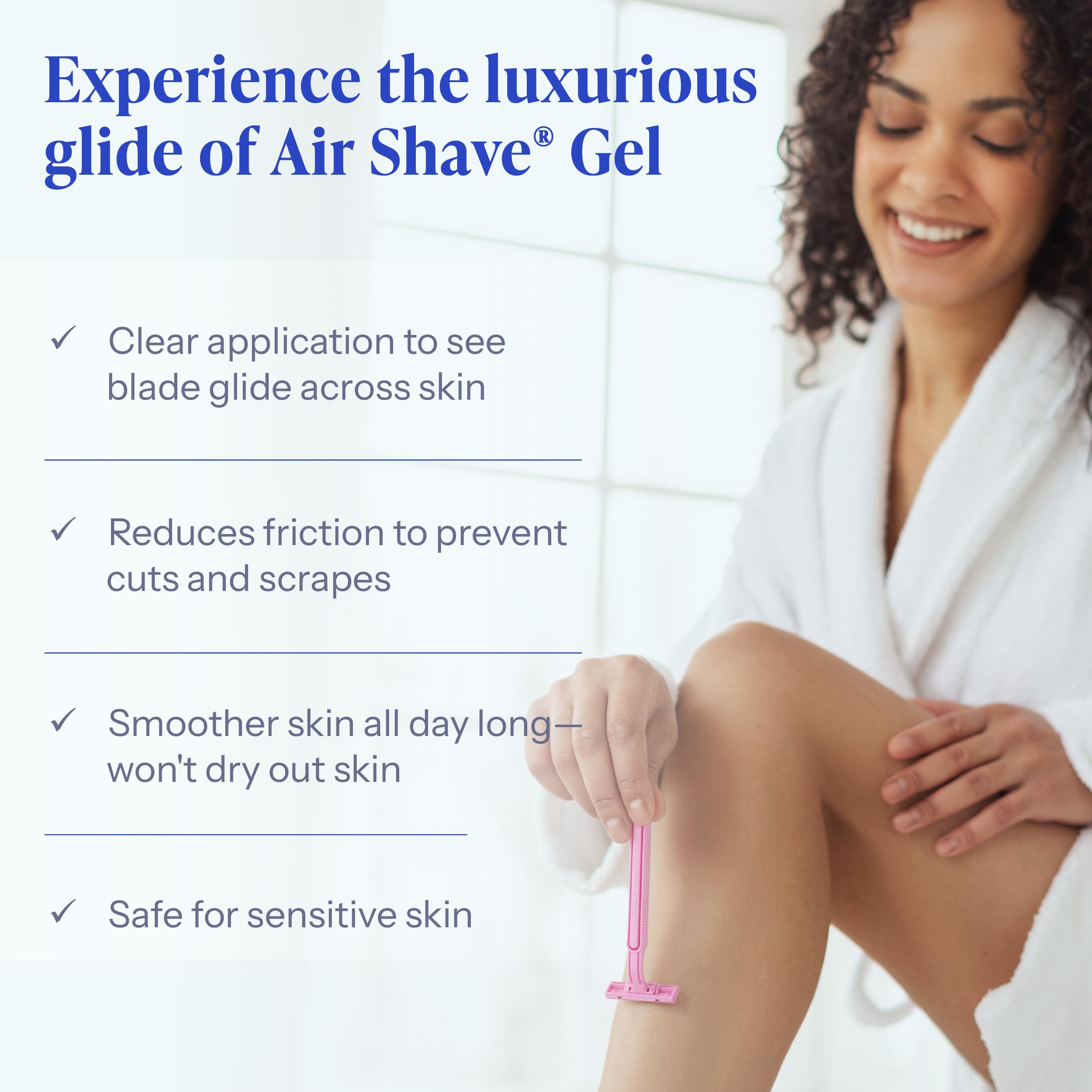 Tend Skin Air Rasage Gel : peau douce grâce à l'hydratation pendant le rasage.