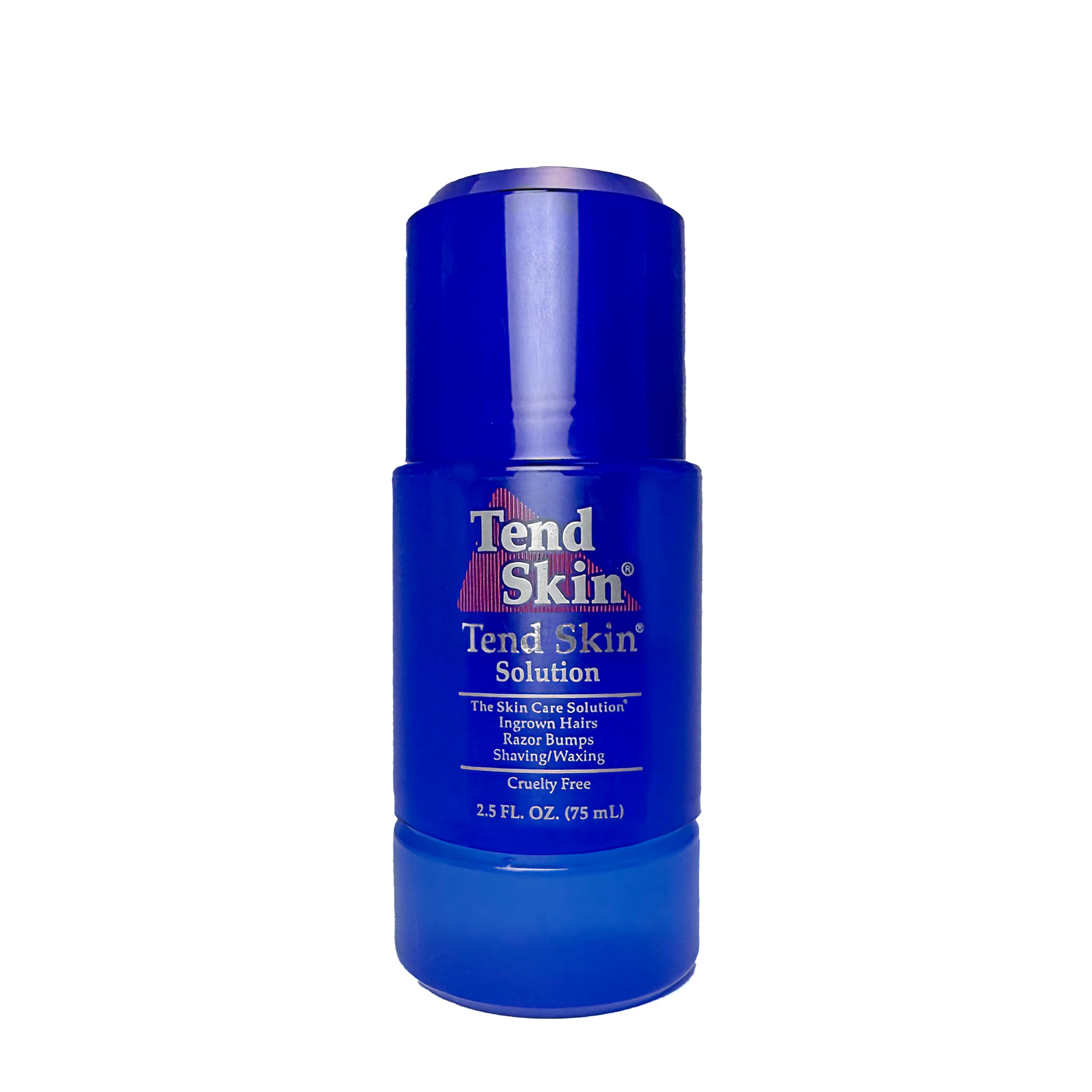 Roll-On Tend Skin: flacon près du plan de bain, peau plus lisse après rasage.