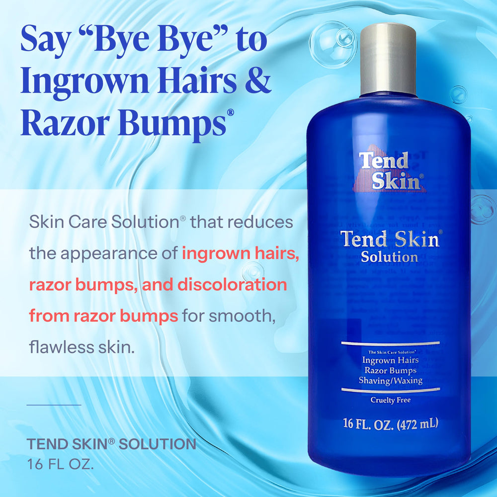 Application Tend Skin sur jambe après rasage pour peau lisse et confortable.