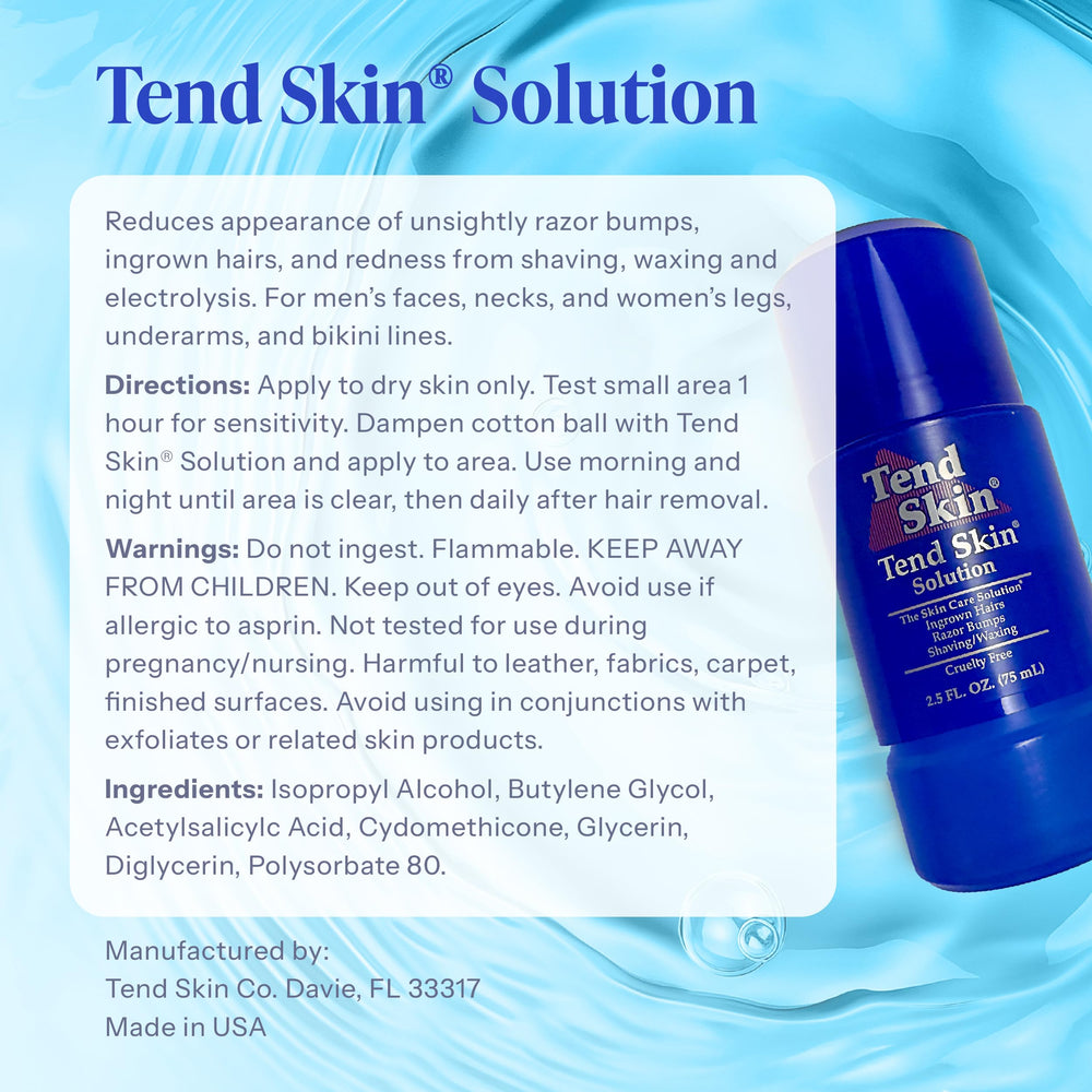 Usage Tend Skin après rasage et épilation pour peau plus douce.