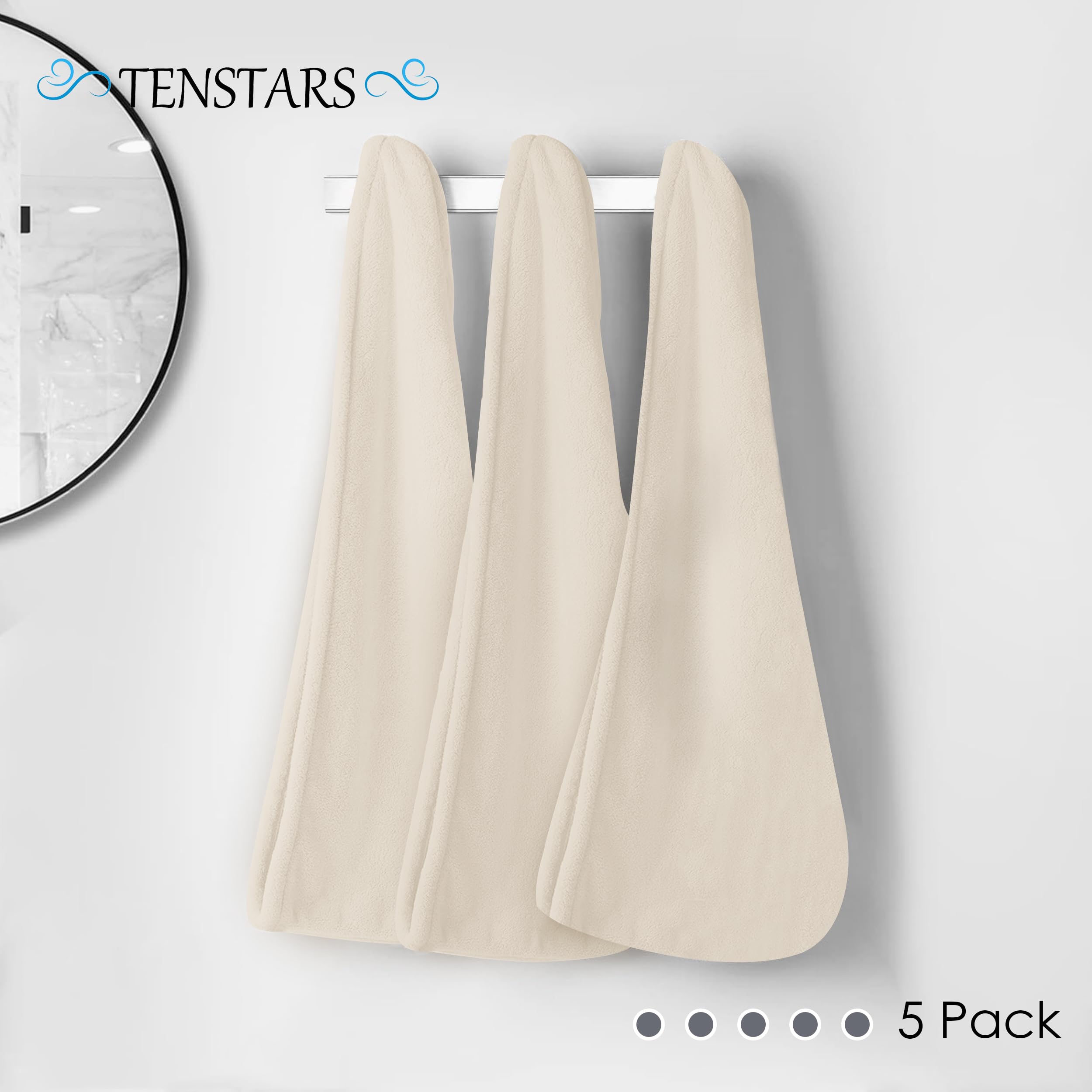 Longueur 11x28 pouces TENSTARS crème, convient à tous types de cheveux.