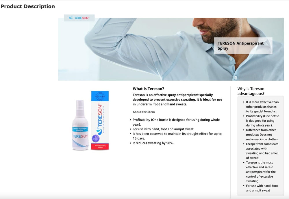 Tereson Strength – emballage du produit, conseils de lecture et sécurité.