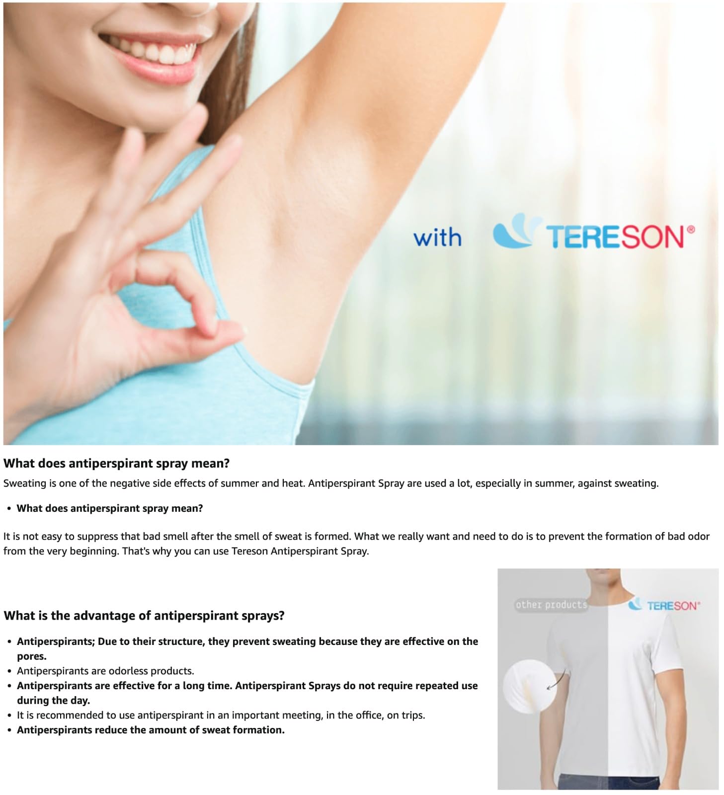 Tereson Strength – texture du spray pour une application douce.
