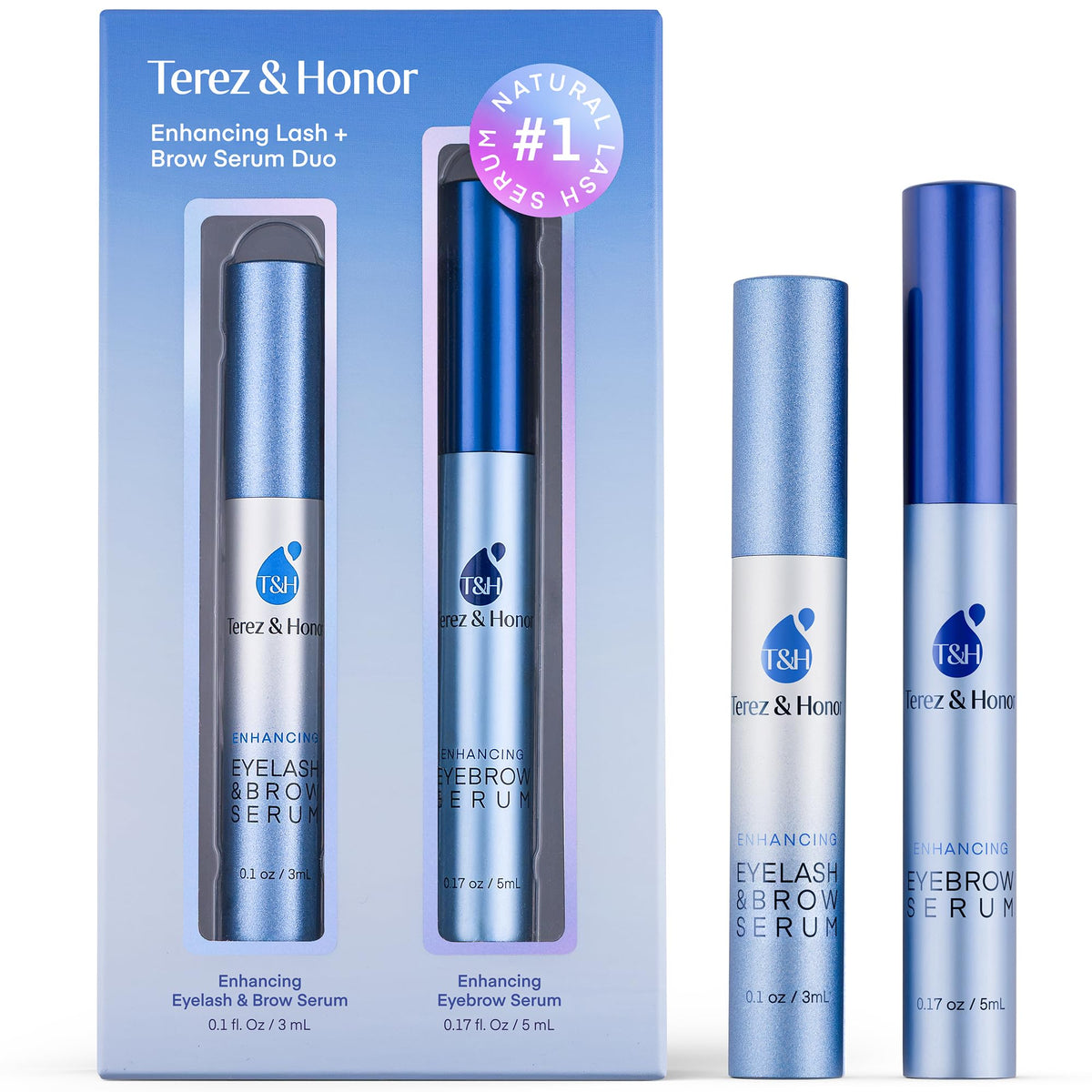 Sérum Cils et Sourcils Terez & Honor, bouteille prête à nourrir.