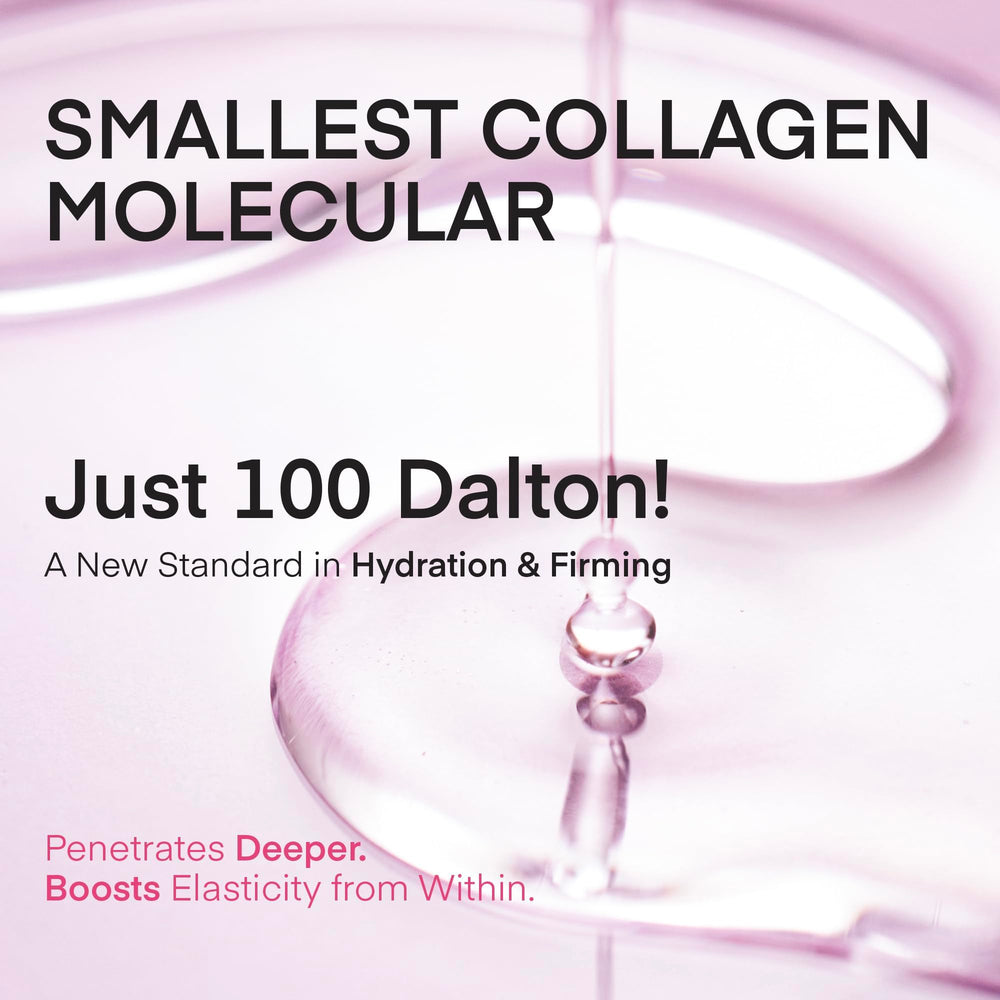 TEREZ & HONOR 100Da collagen formula visual with ultra-low molecular collagen.