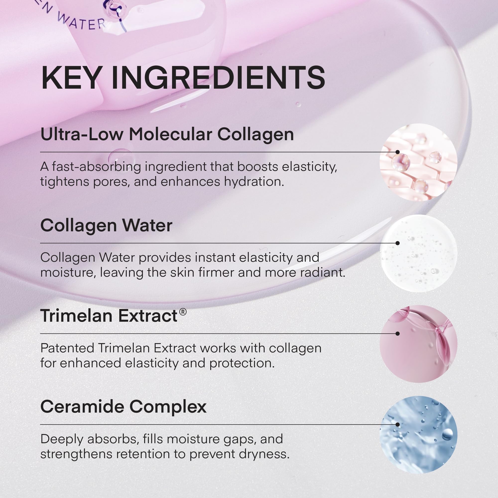 TEREZ & HONOR Collagen Night Wrap Mask peeling reveals refreshed skin.