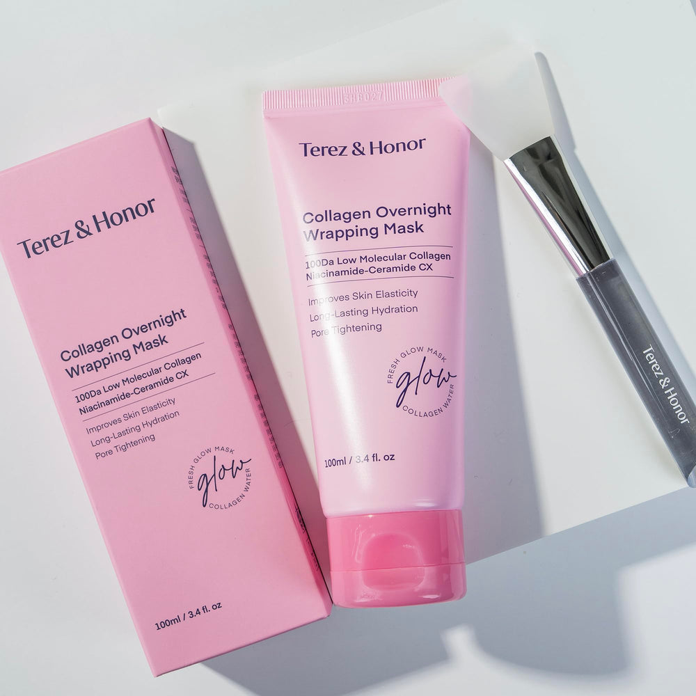 TEREZ & HONOR Collagen Night Wrap Mask results in firmer skin.