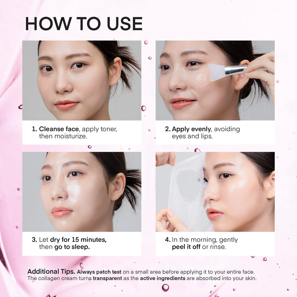 TEREZ & HONOR Collagen Night Wrap Mask with Niacinamide brightening.